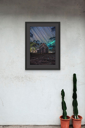 St Andrews Church Meteor Star Trail (2x3 ratio) FRAMED PRINT (NST0008)