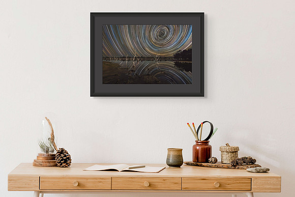 Lake Towerrinning Star Trail (3x2 ratio) FRAMED PRINT (NST0010)